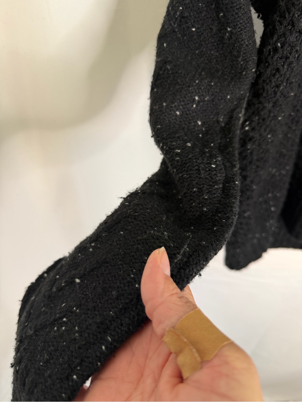 Michael Stars Black Flecked Shawl Collar Cardigan Sweater - Picture 6 of 8